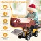 Kids Ride-On Excavator with Manual and Remote Control, LED Lights